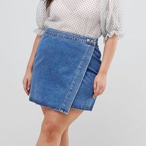 ASOS Denim Wrap Skirt